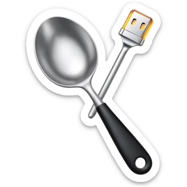 spoon and lighter sticker