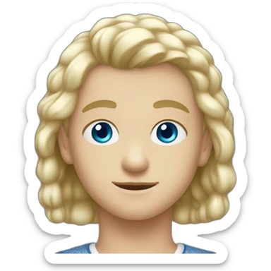 slavic blonde boy blue eyes sticker