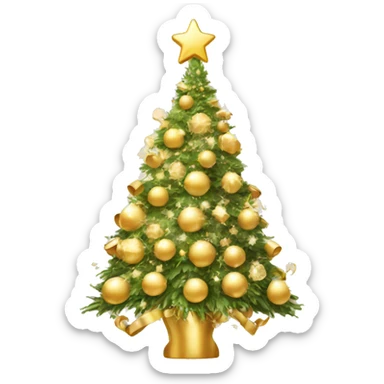 champagne christmas tree  sticker