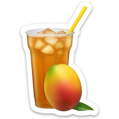 Mango ice tea sticker