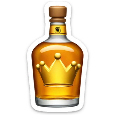 Crown liquor bottle sticker