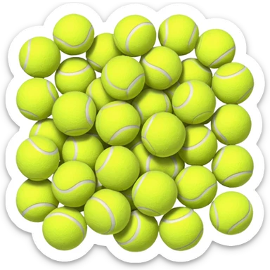 colorful tennis balls sticker