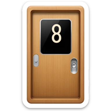 modern villa door number wood Japanese with smart screen lock sticker