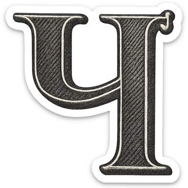 Ч in the style of the provided example sticker