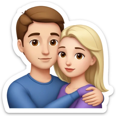 A couple in an act of pure love sticker