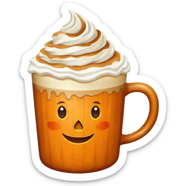 Fall pumpkin spice latte sticker