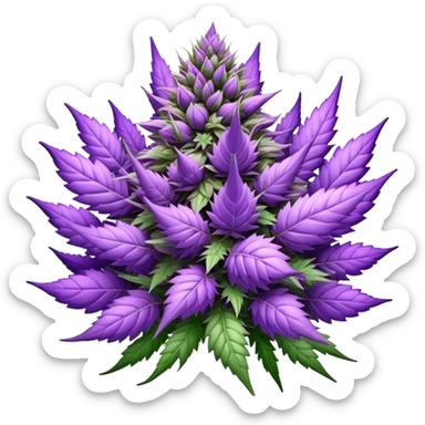 purple weed  sticker