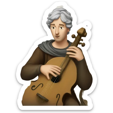 Petrarch playing the lyre sticker