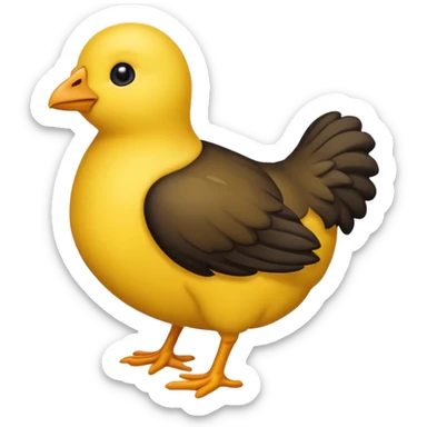 🐣 cet emoji avc un poussin noir sticker