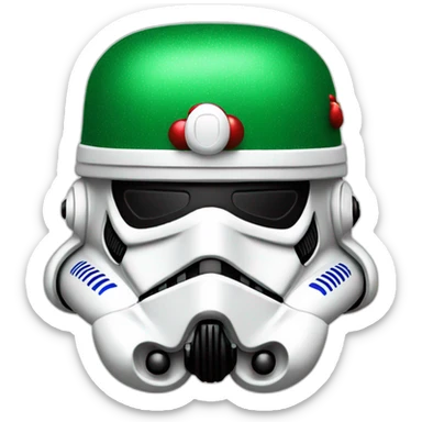 Stormtrooper-santclaus hat sticker
