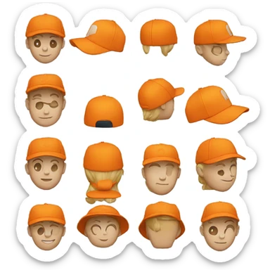 1 orange cap sticker