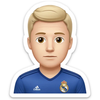 White Male wearing Real Madrid jersey sticker