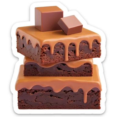 chocolate brownie with fudge sticker