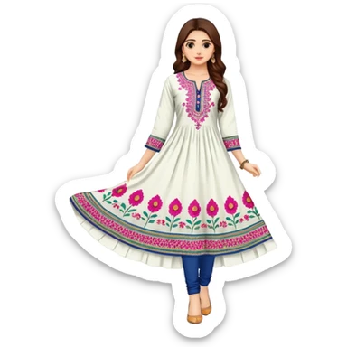 Need a full sleeve kurti without human  sticker