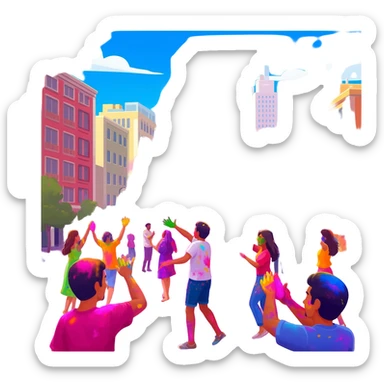 Holi sticker
