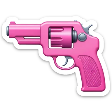 pink toy gun sticker