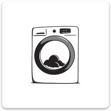 Washing machine sticker