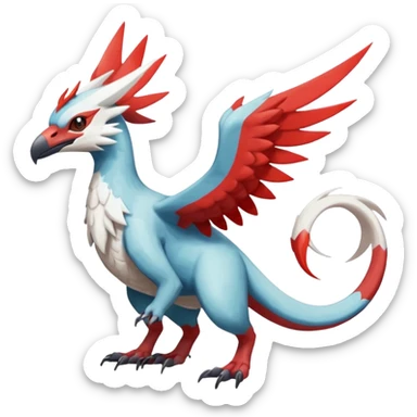 Trico-Gryphon-Salamence-Latias-Silvally-fusion-creature (full body) sticker