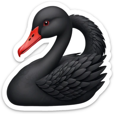 Black swan sticker