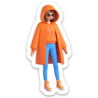 fashionable clothes sticker