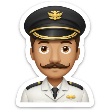 a housekeep with mustach sticker