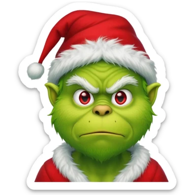 Burglar grinch sticker