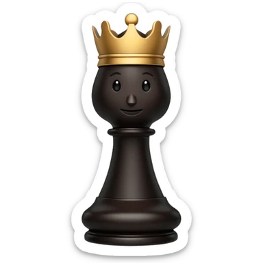black chess piece, bishop piece sticker