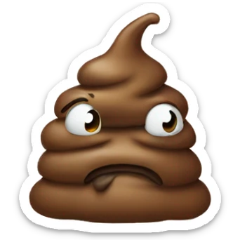 sad poo sticker
