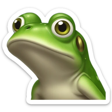 Grenouille avec un corps bobybullder sticker