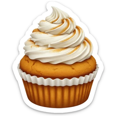 super realistic pumpkin pie cupcake sticker