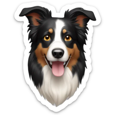 tri-color border collie sticker