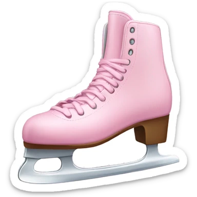 pastel pink ice skates sticker