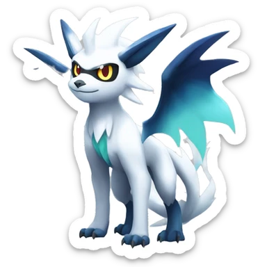 Edgy Cool Absol-Silvally-Vaporeon-Absol-Pokémon Full Body sticker
