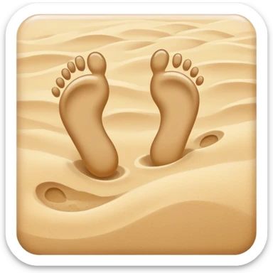 inner child footsteps on sand sticker