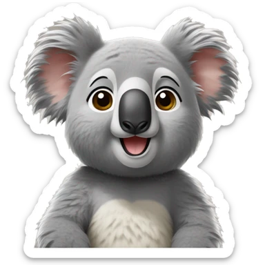 Un koala que tenga caracteristic as shuares  sticker