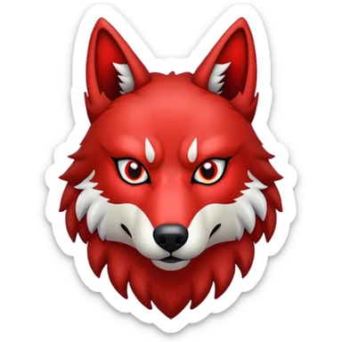 Evil Scary Red Wolf sticker