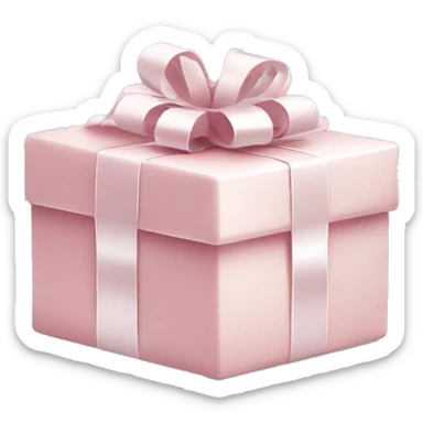 Light pink Christmas gifts under a white Christmas tree  sticker