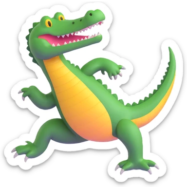 crocodile with a dynamic pose sticker