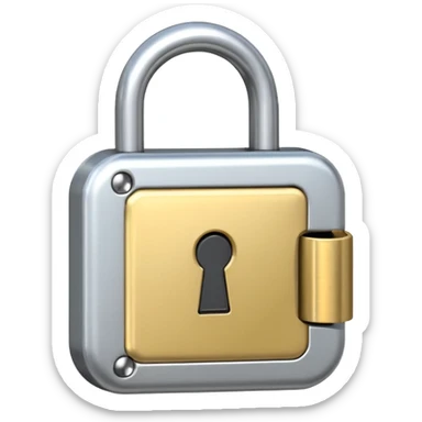 unlocked padlock sticker