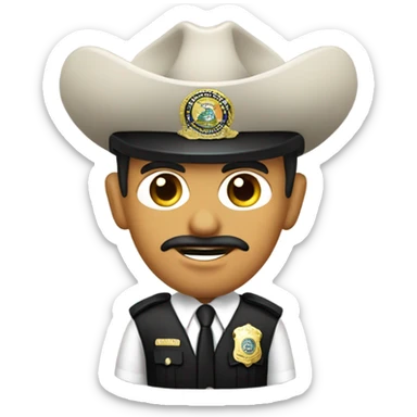 One eyed Mexican cop in New Mexico  sticker