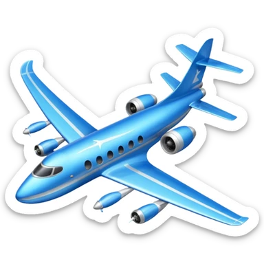 Two floors blue airplane sticker