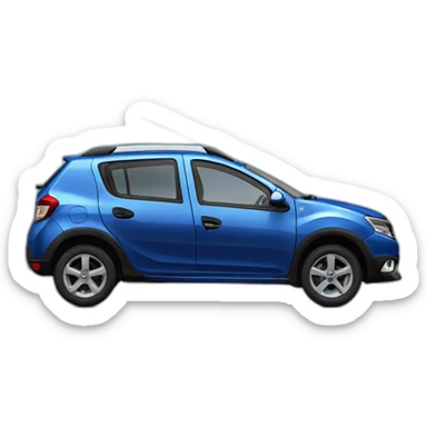 dacia sandero stepway bleue de côté sticker