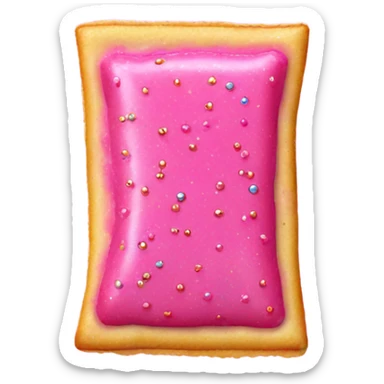 Realistic hot pink poptart with glitter  sticker