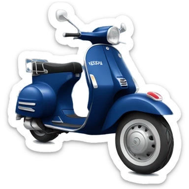dark blue vespa bike sticker