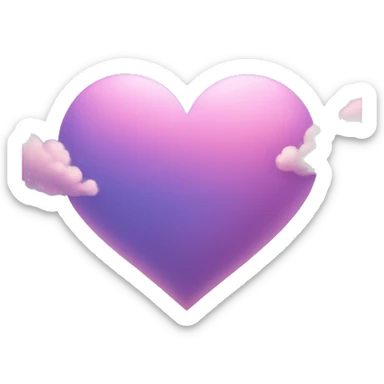 Sky heart sticker