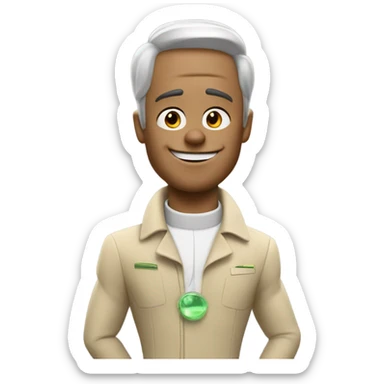 Buzz lightyear in beige suit sticker