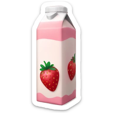 strawberry milk carton sticker