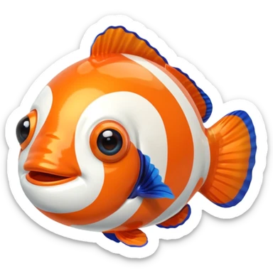 Ball of Goo with Rainbow Clownfish sticker