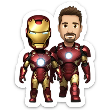 Iron man and warrior call of duty sticker