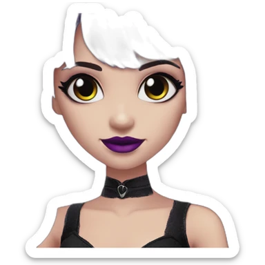 Elissabat-vampire-monsterhigh-goth-romantic-bangs-hair-purple-black sticker